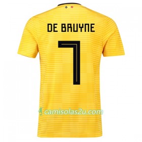 Camisolas de Futebol Bélgica De Bruyne 7 Equipamento Alternativa Copa do Mundo 2018 Manga Curta